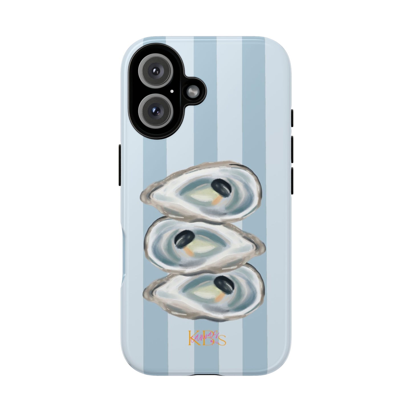 Striped Oyster Tough Case - Blue