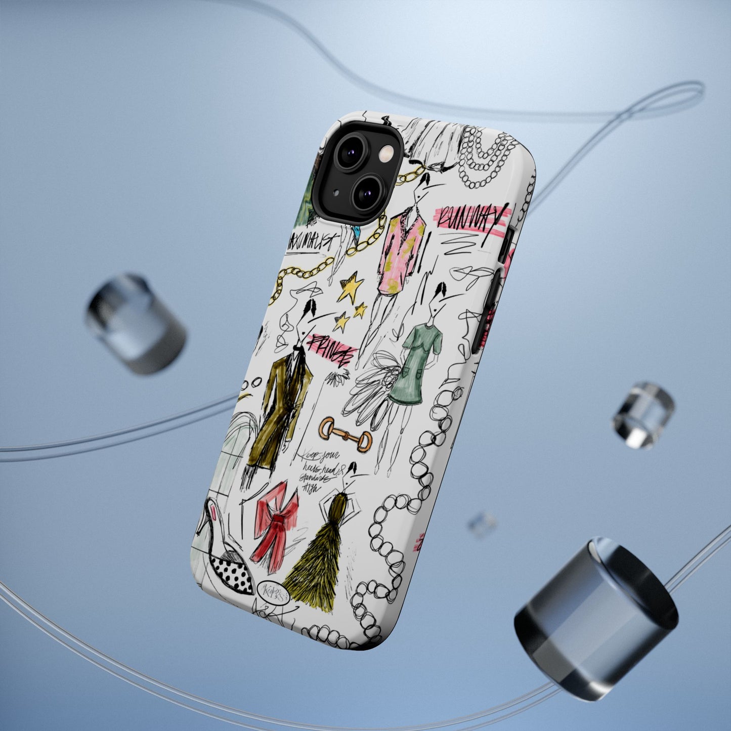 Fashion Sketch Mag Safe Case for iPhone - Multi