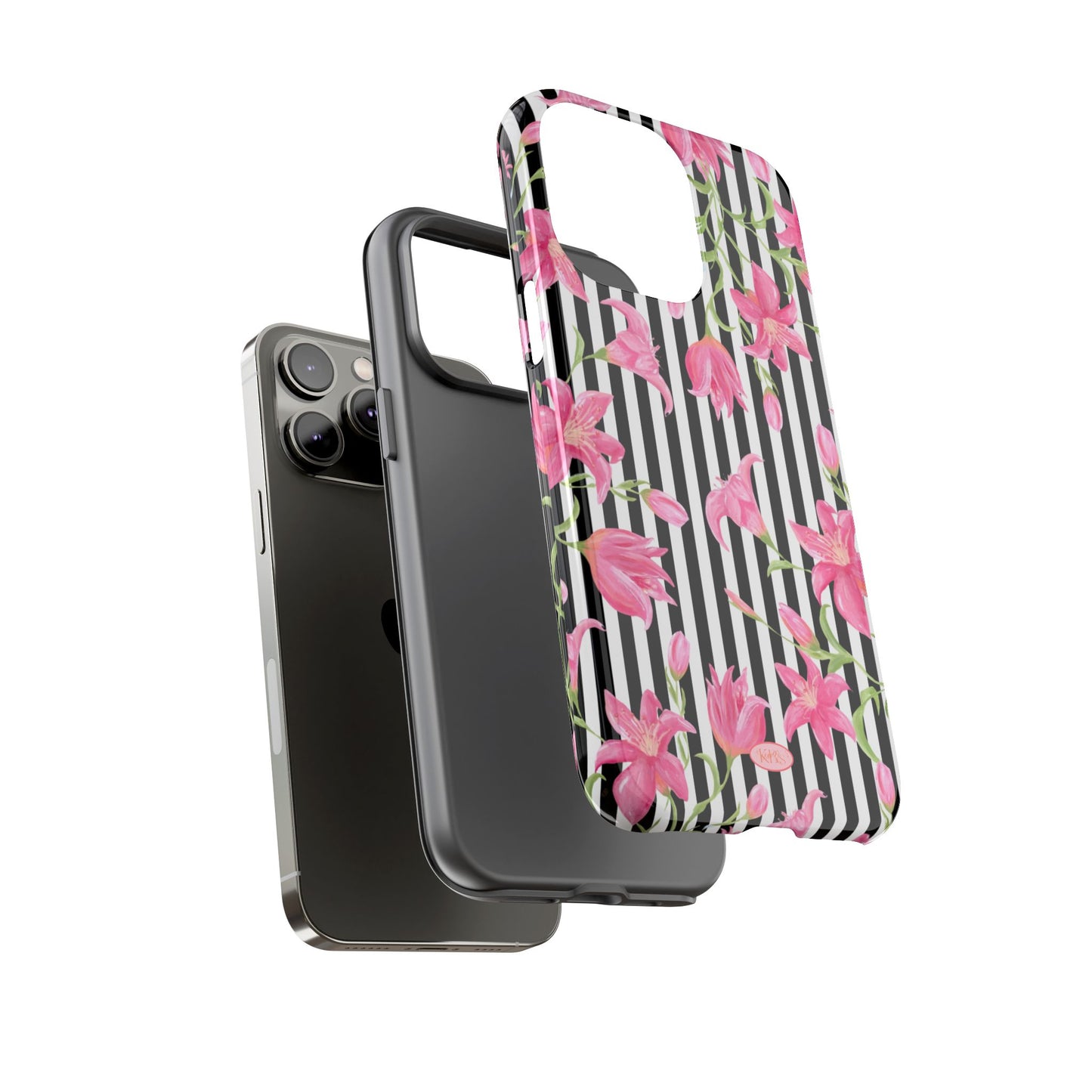 Azalea Stripe Tough Case for iPhone - Black