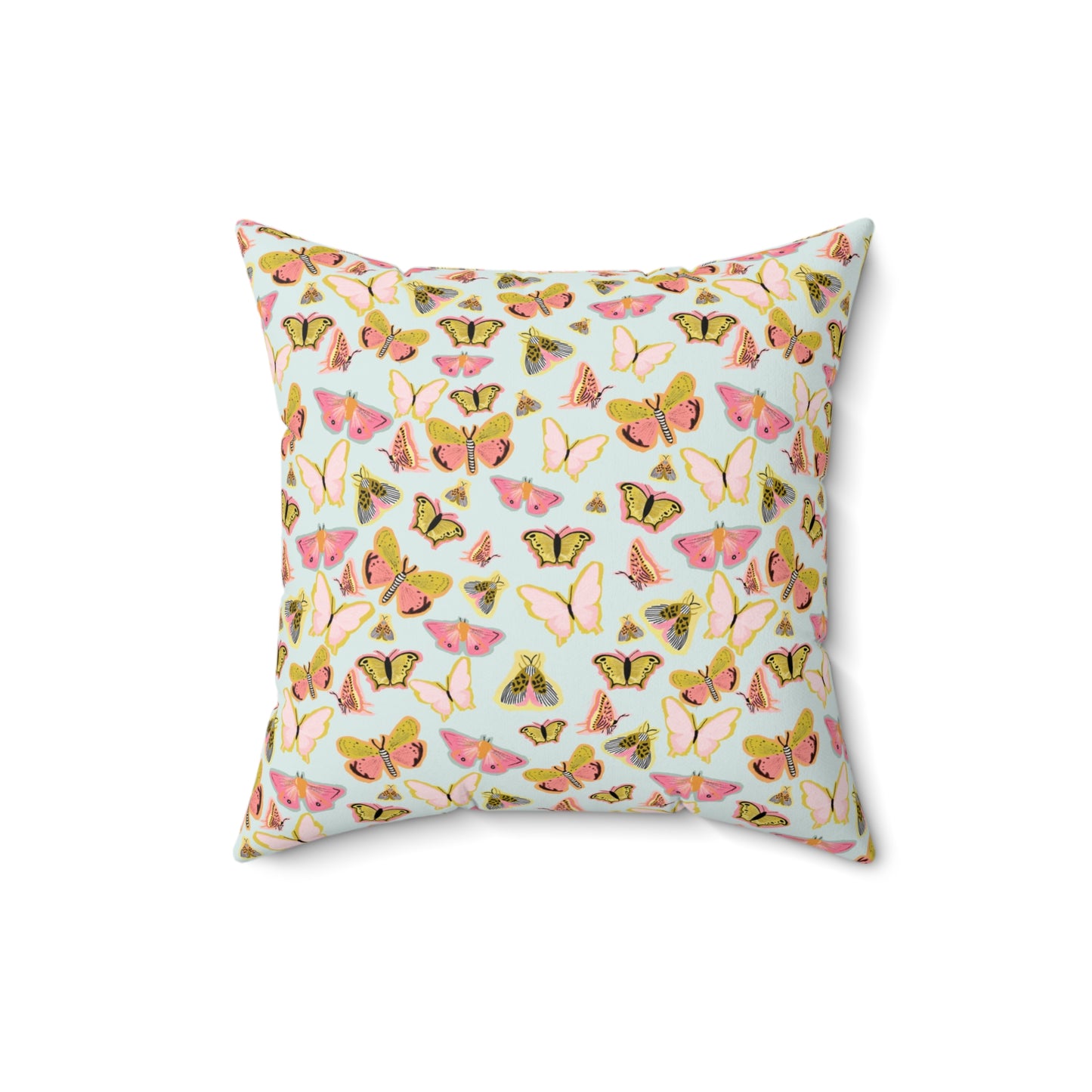 Butterfly Muse Throw Pillow - Blue