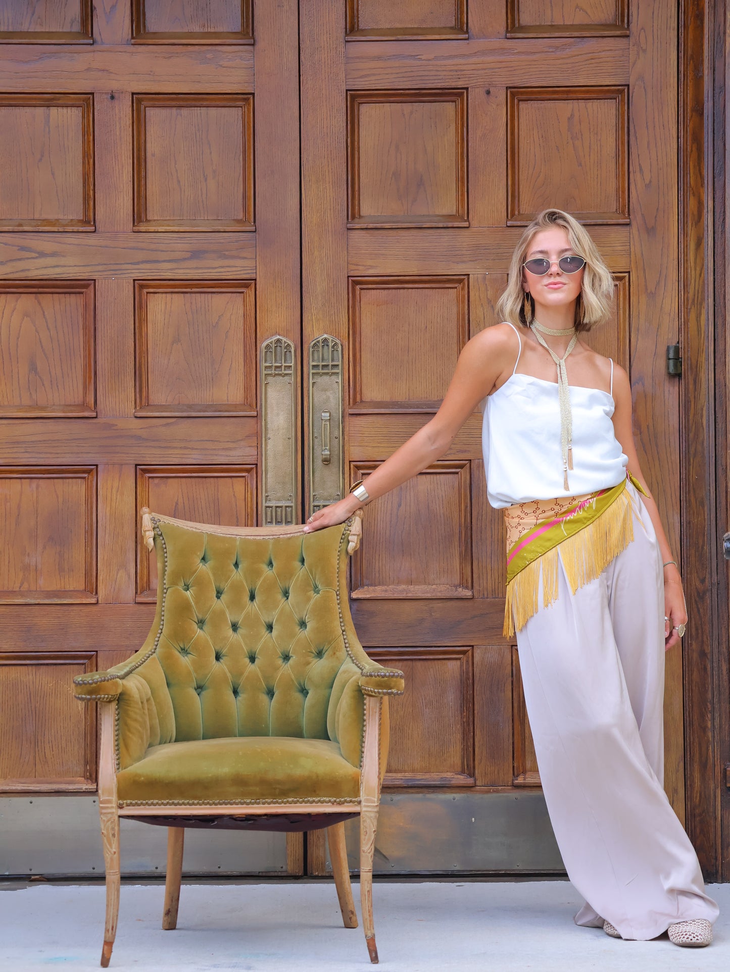 Le Mors Fringe Silk Scarf