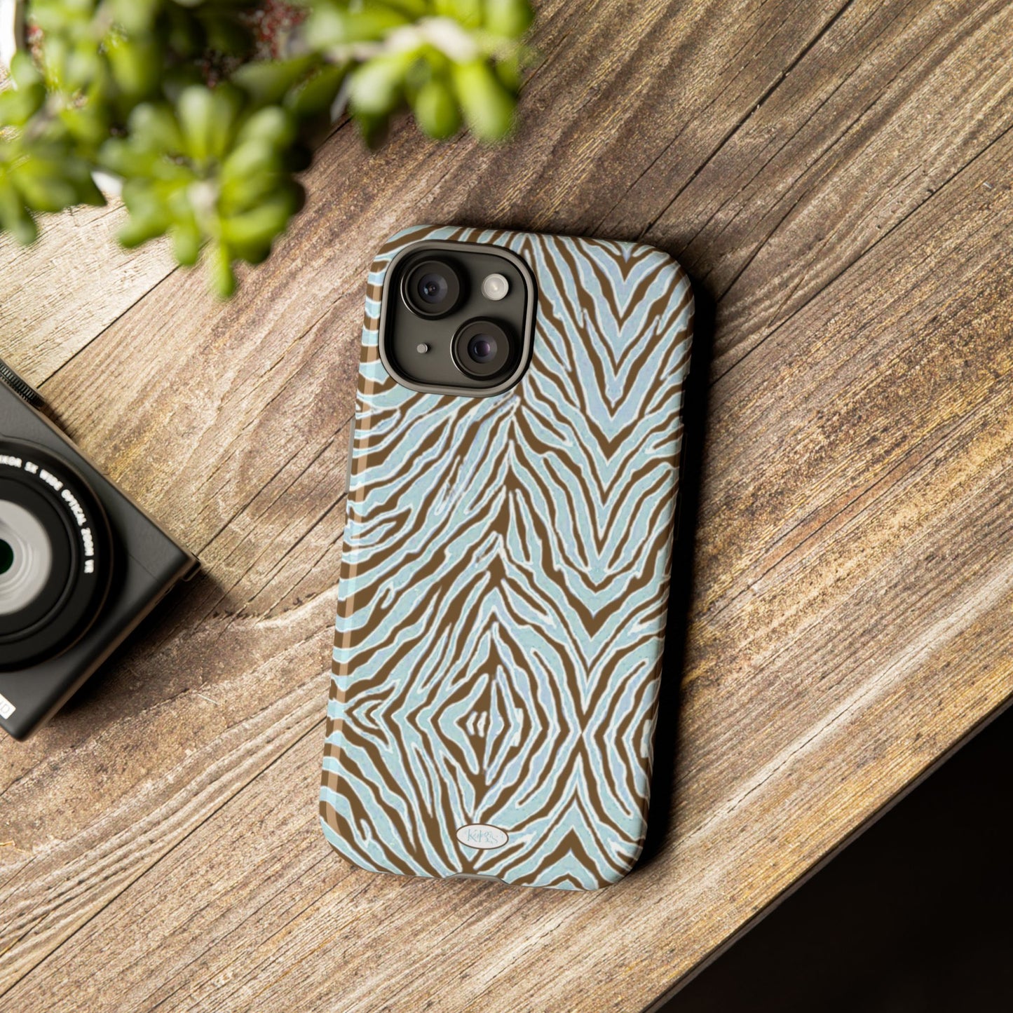 Zebra Bleu Tough Case for iPhone