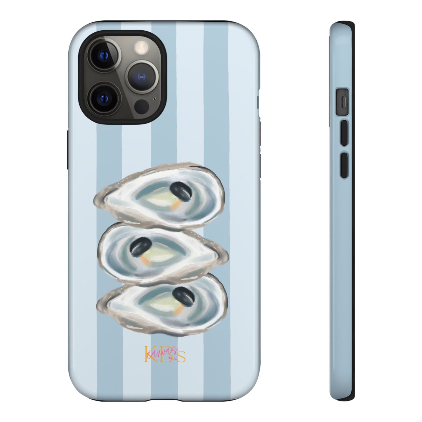 Striped Oyster Tough Case - Blue