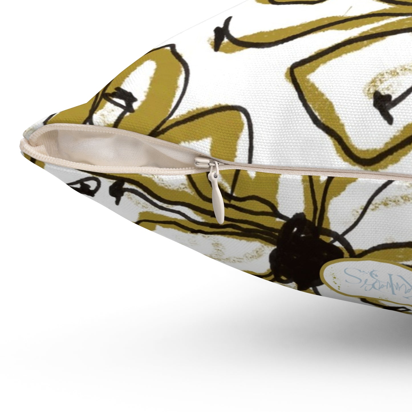 Floral Sketch Throw Pillow