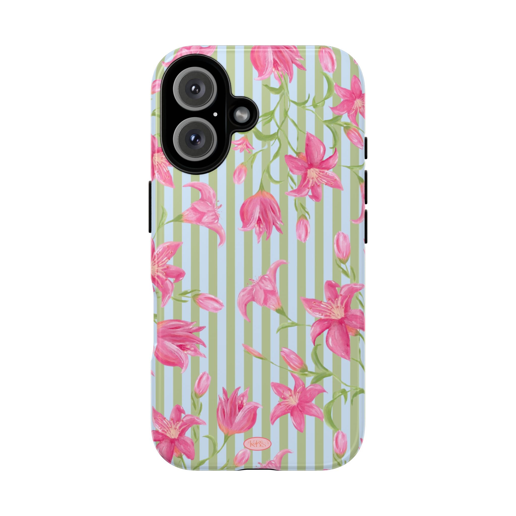 Azalea Stripe Tough Case for iPhone - Blue & Green