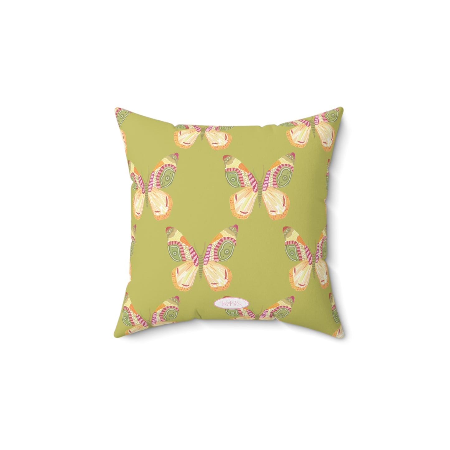 Flutter Pattern Throw Pillow - Green