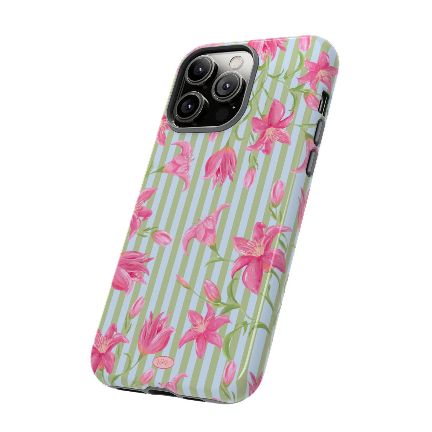 Azalea Stripe Tough Case for iPhone - Blue & Green