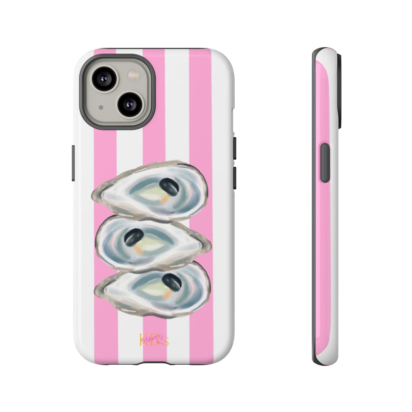Striped Oyster Tough Case - Pink
