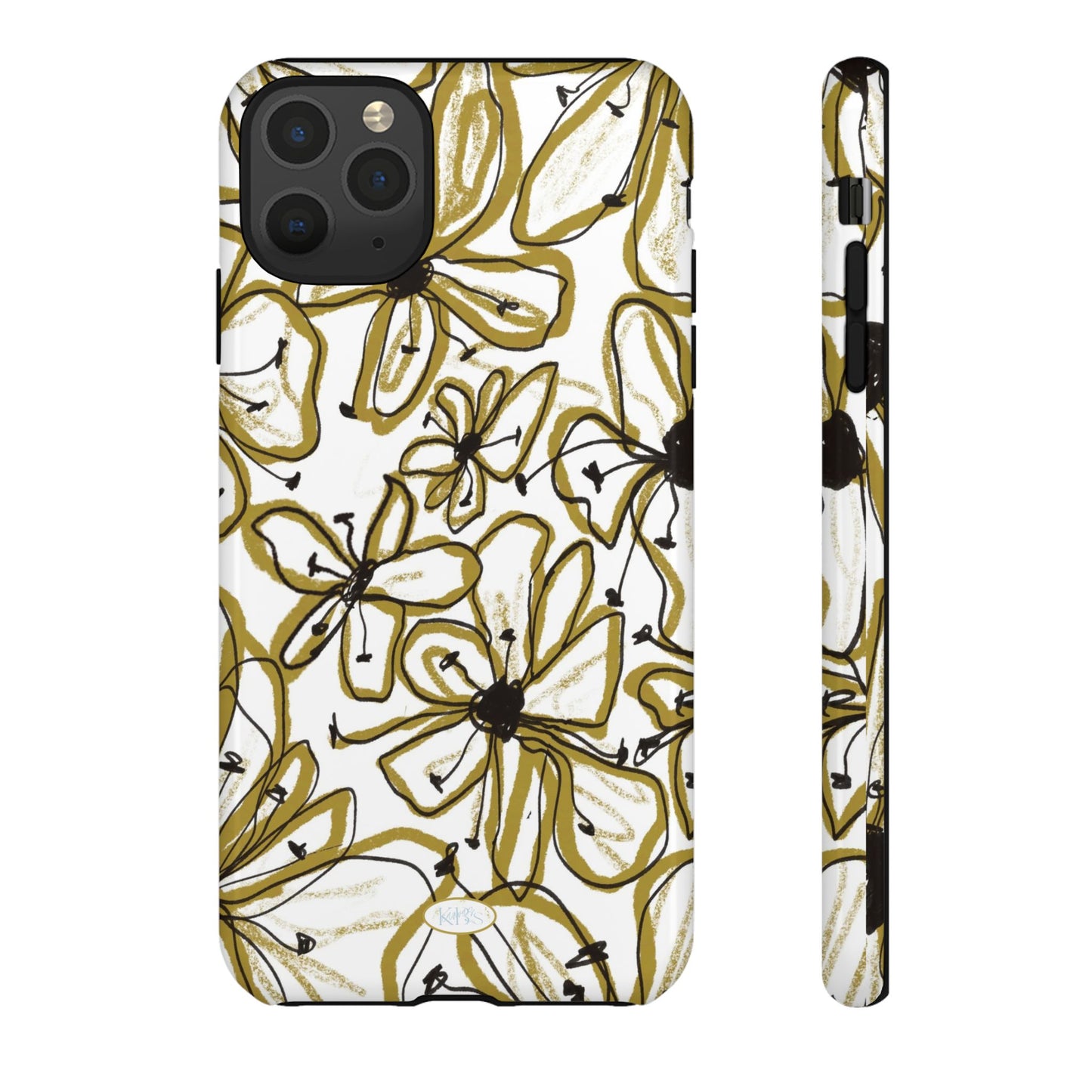 Floral Sketch Tough Case for iPhone