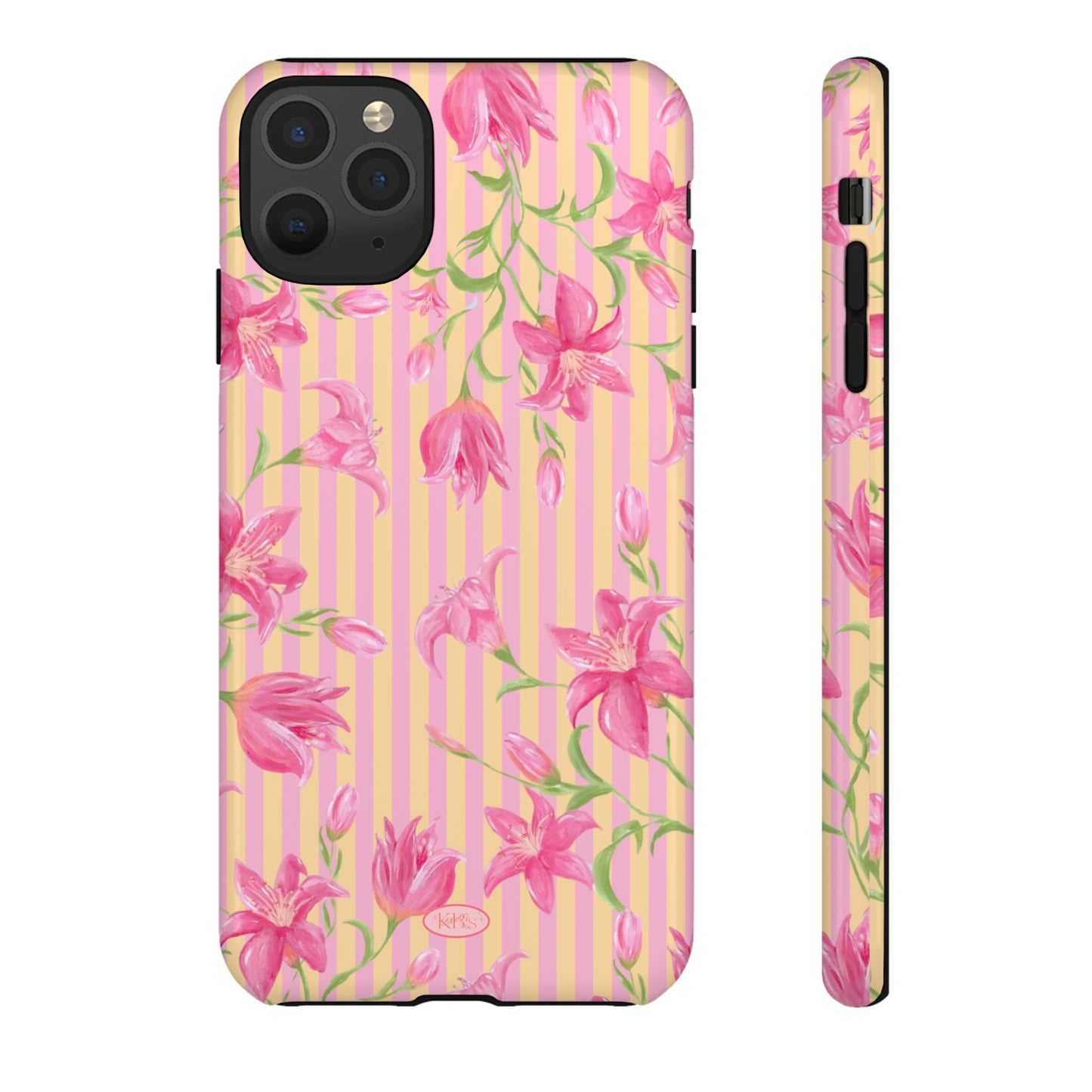 Azalea Stripe Tough Case for iPhone - Pink & Orange