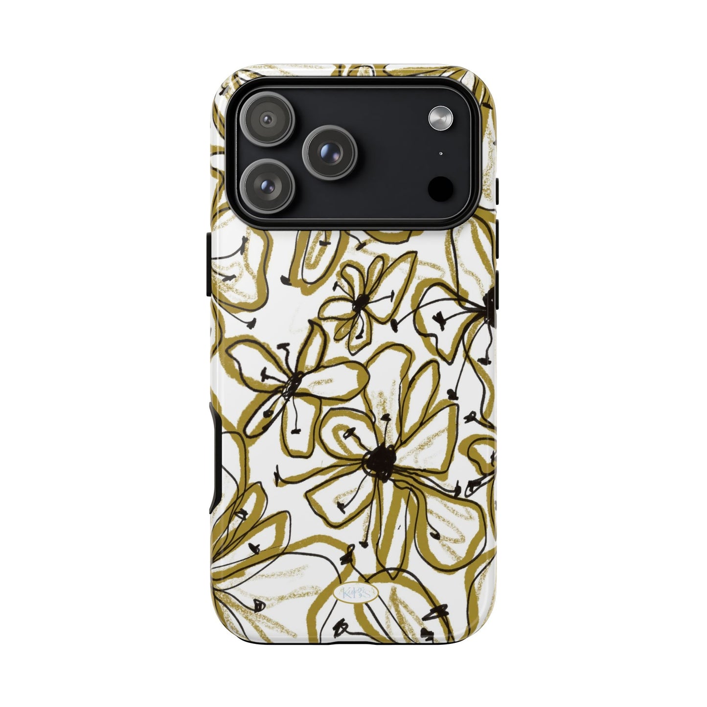 Floral Sketch Tough Case for iPhone