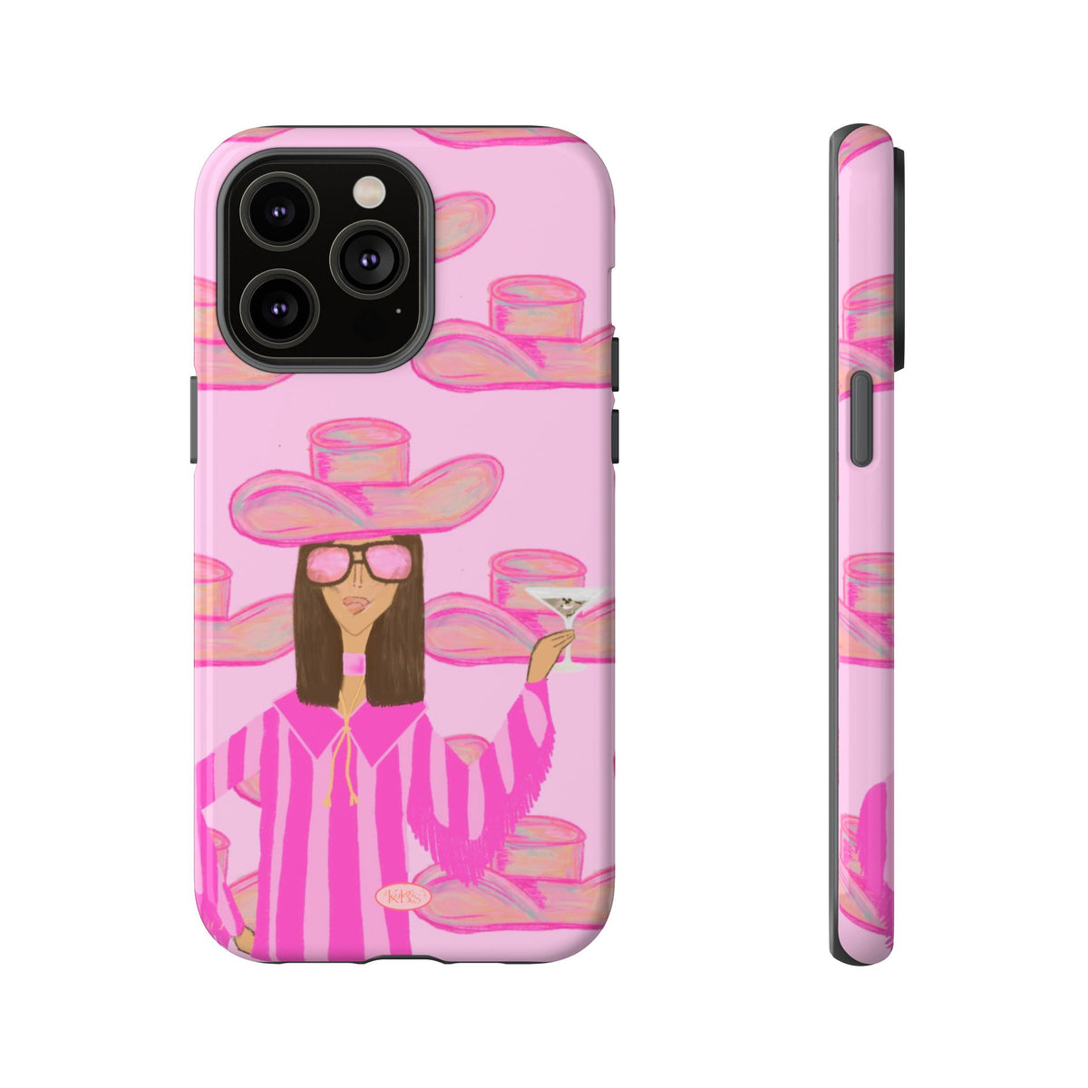 Cocktail Cowgirl Tough Case for iPhone - Pink