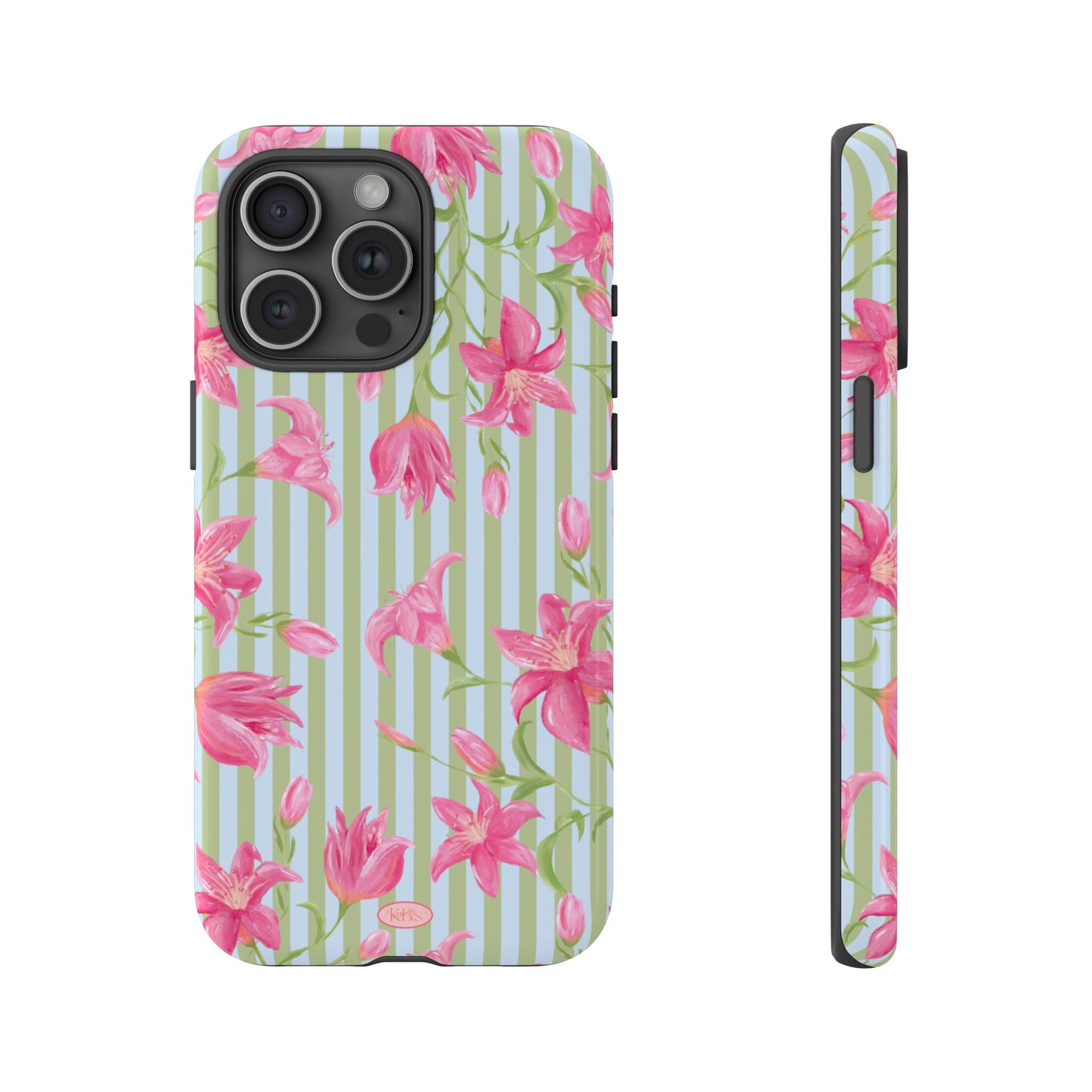 Azalea Stripe Tough Case for iPhone - Blue & Green