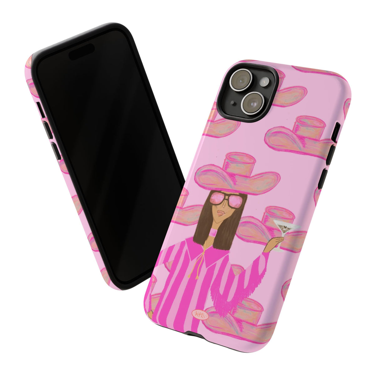 Cocktail Cowgirl Tough Case for iPhone - Pink