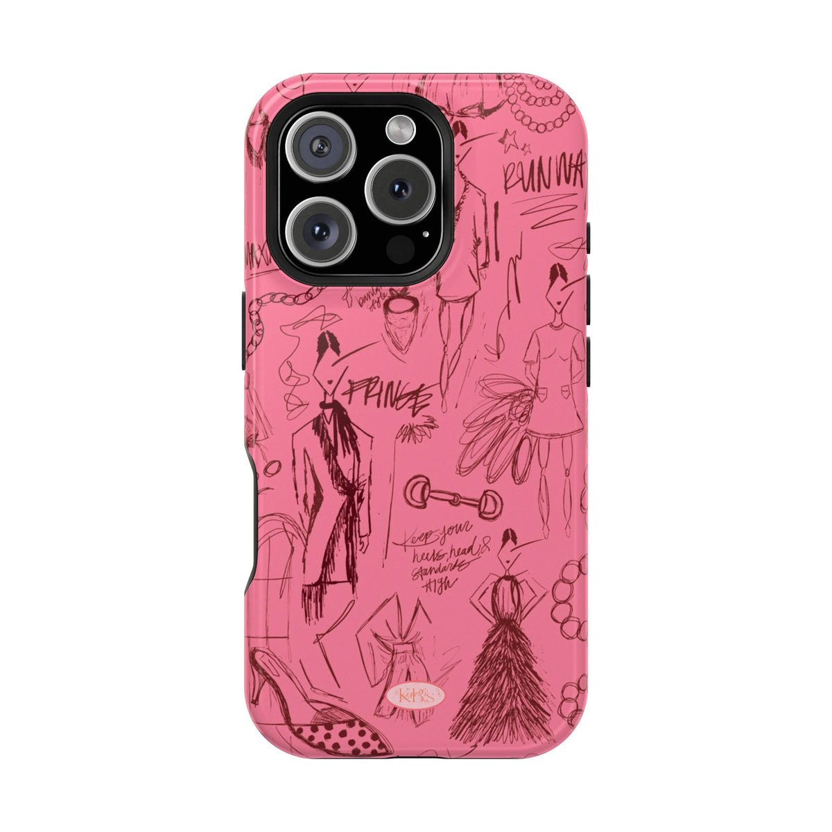 Fashion Sketch Mag Safe Case for iPhone - Maroon