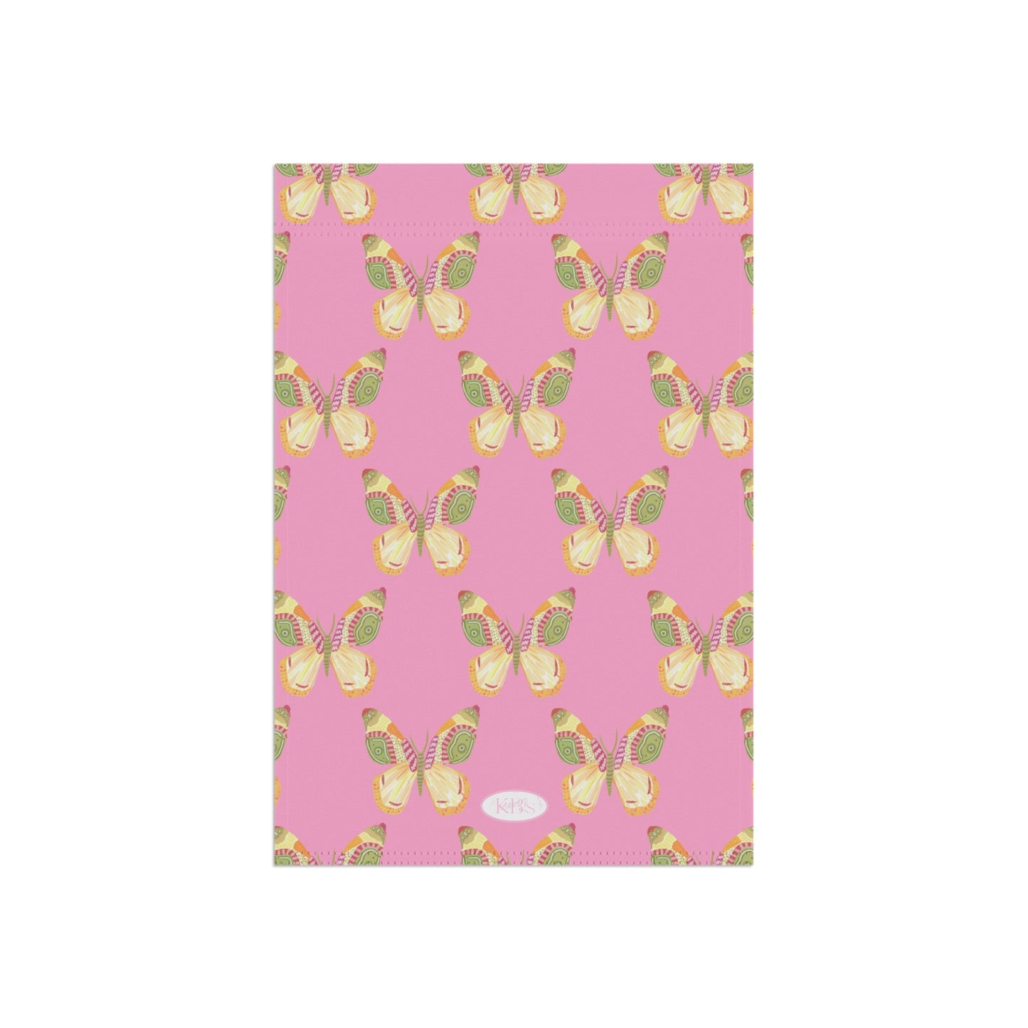 Flutter Pattern Garden Flag - Pink
