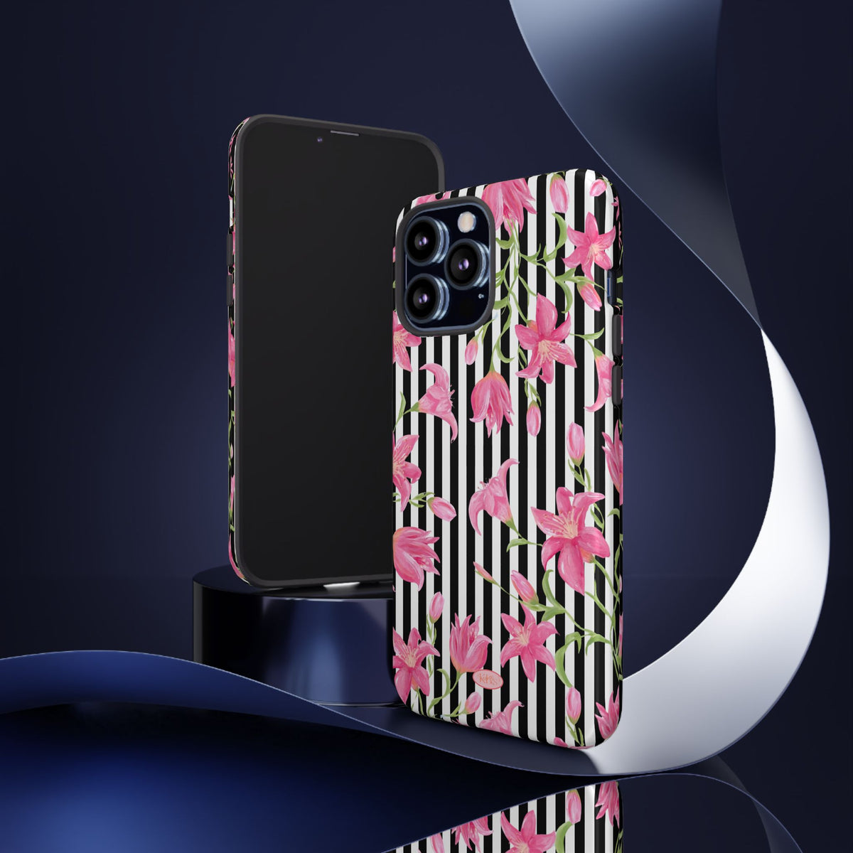 Azalea Stripe Tough Case for iPhone - Black