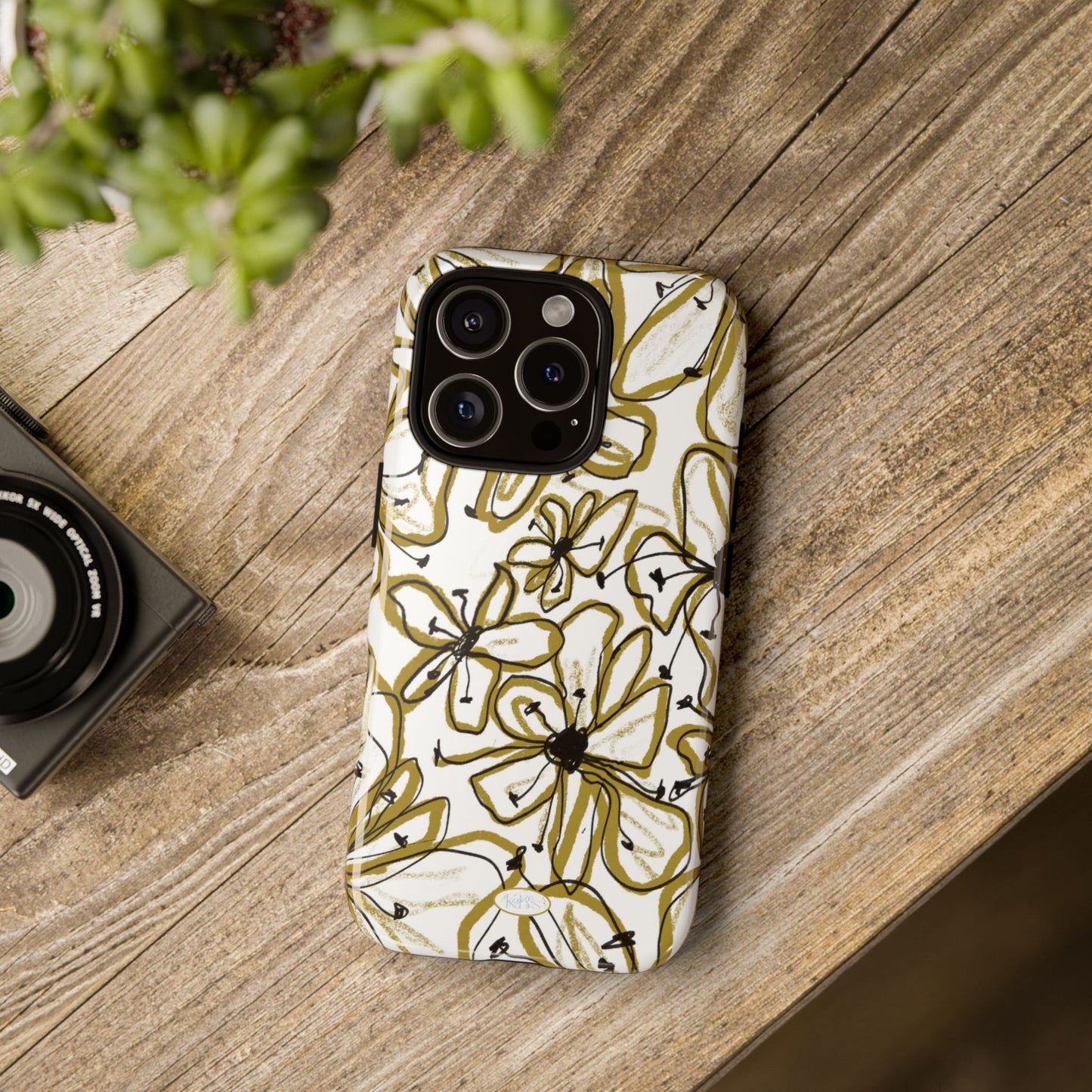 Floral Sketch Tough Case for iPhone