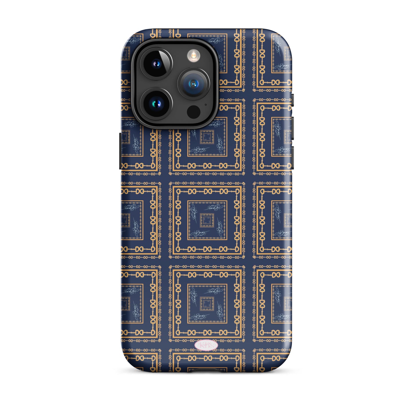 Navy & Gold Horsebit Tough Case