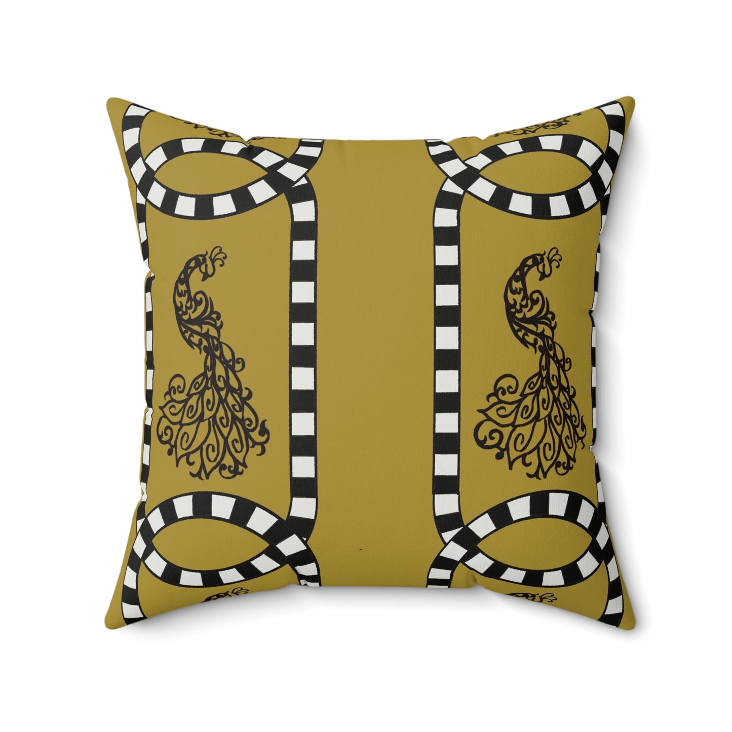 Feathered Stripe Throw Pillow