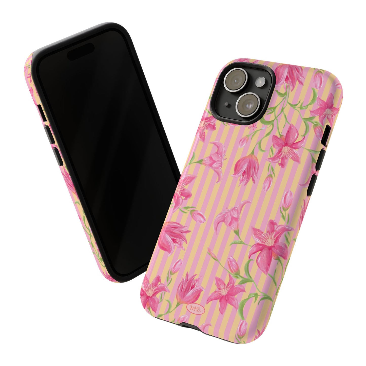 Azalea Stripe Tough Case for iPhone - Pink & Orange