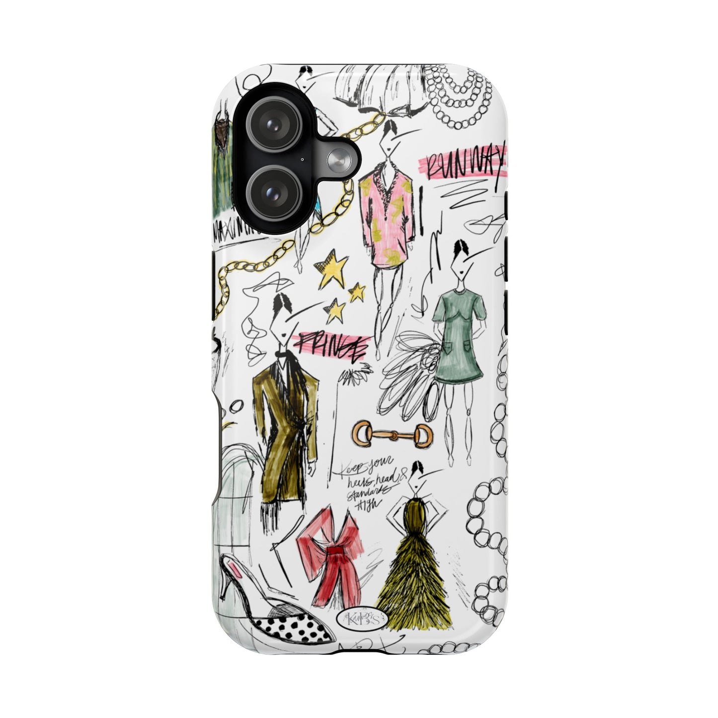 Fashion Sketch Mag Safe Case for iPhone - Multi