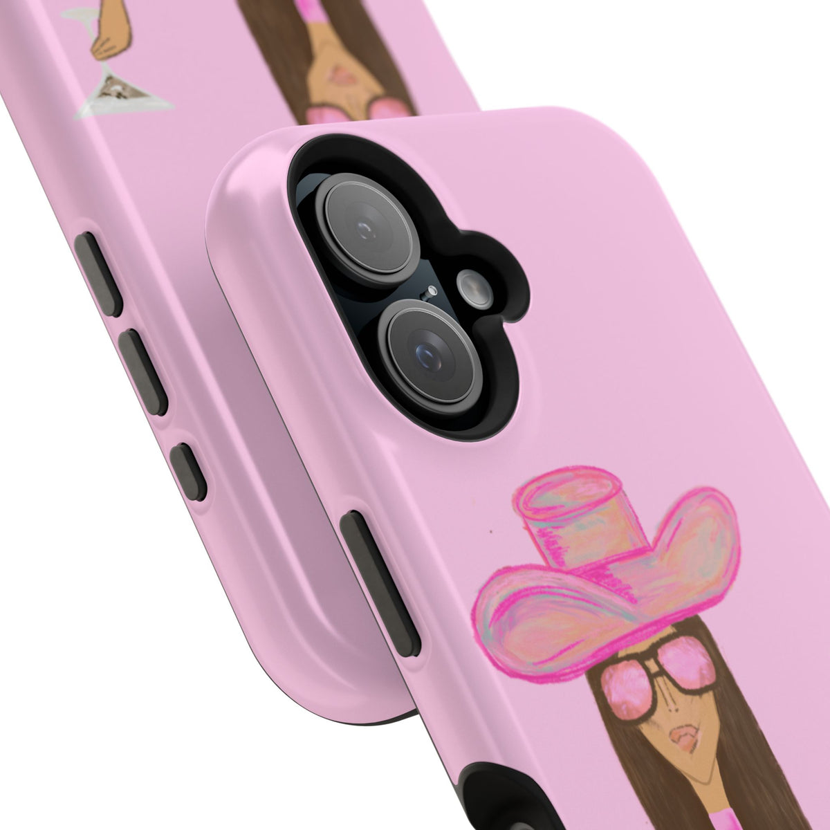 Cocktail Cowgirl Mag Safe Case for iPhone - Pink