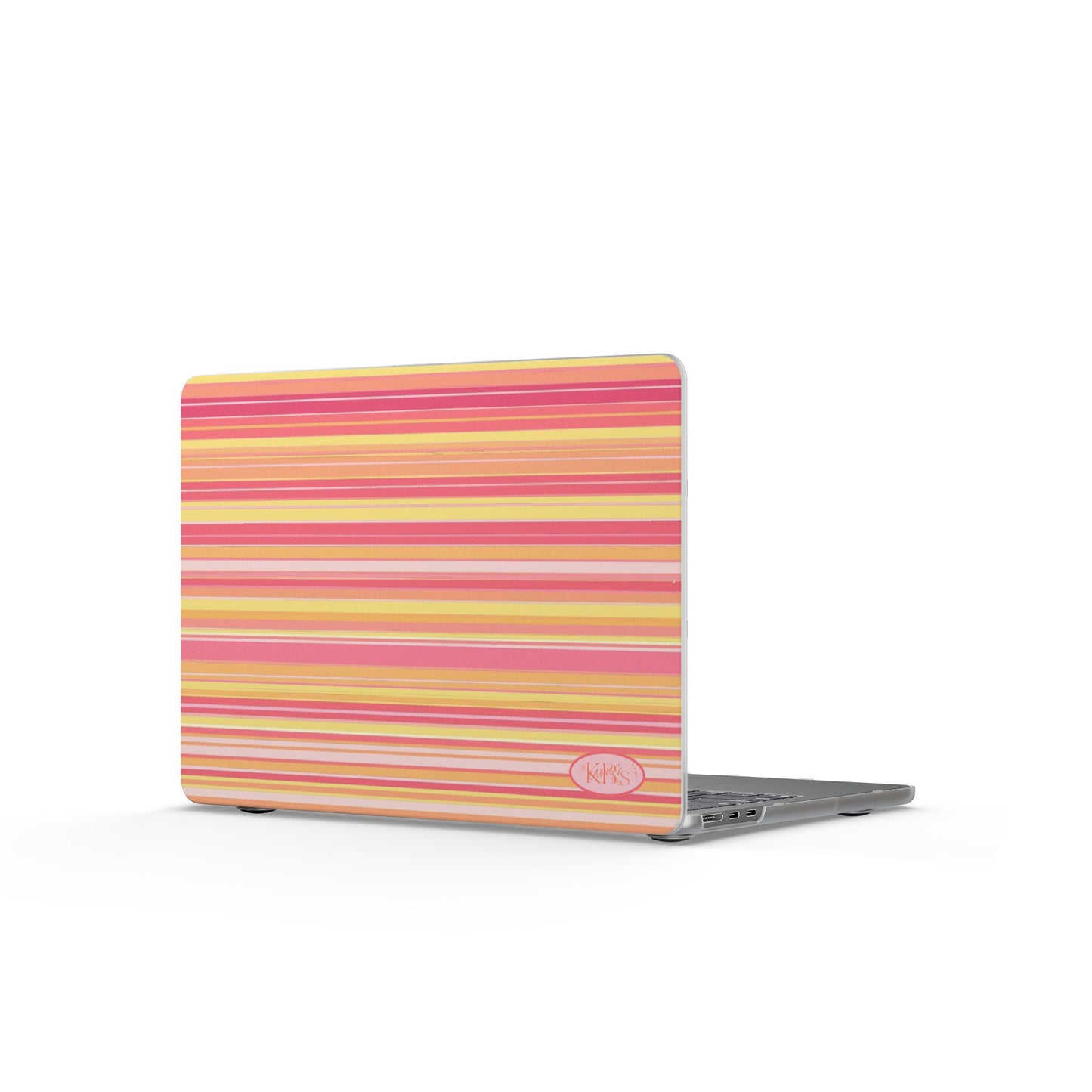 Pink Lemonade Stripe MacBook Case