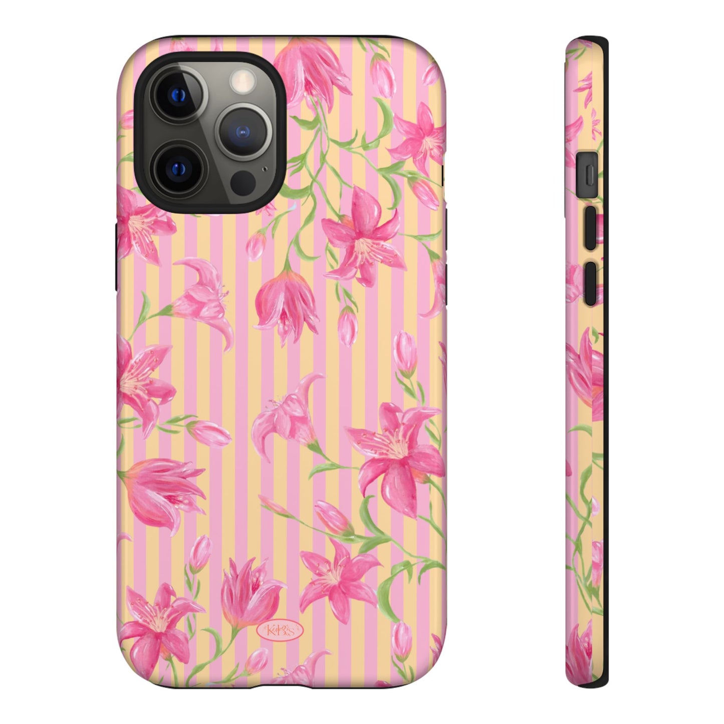 Azalea Stripe Tough Case for iPhone - Pink & Orange