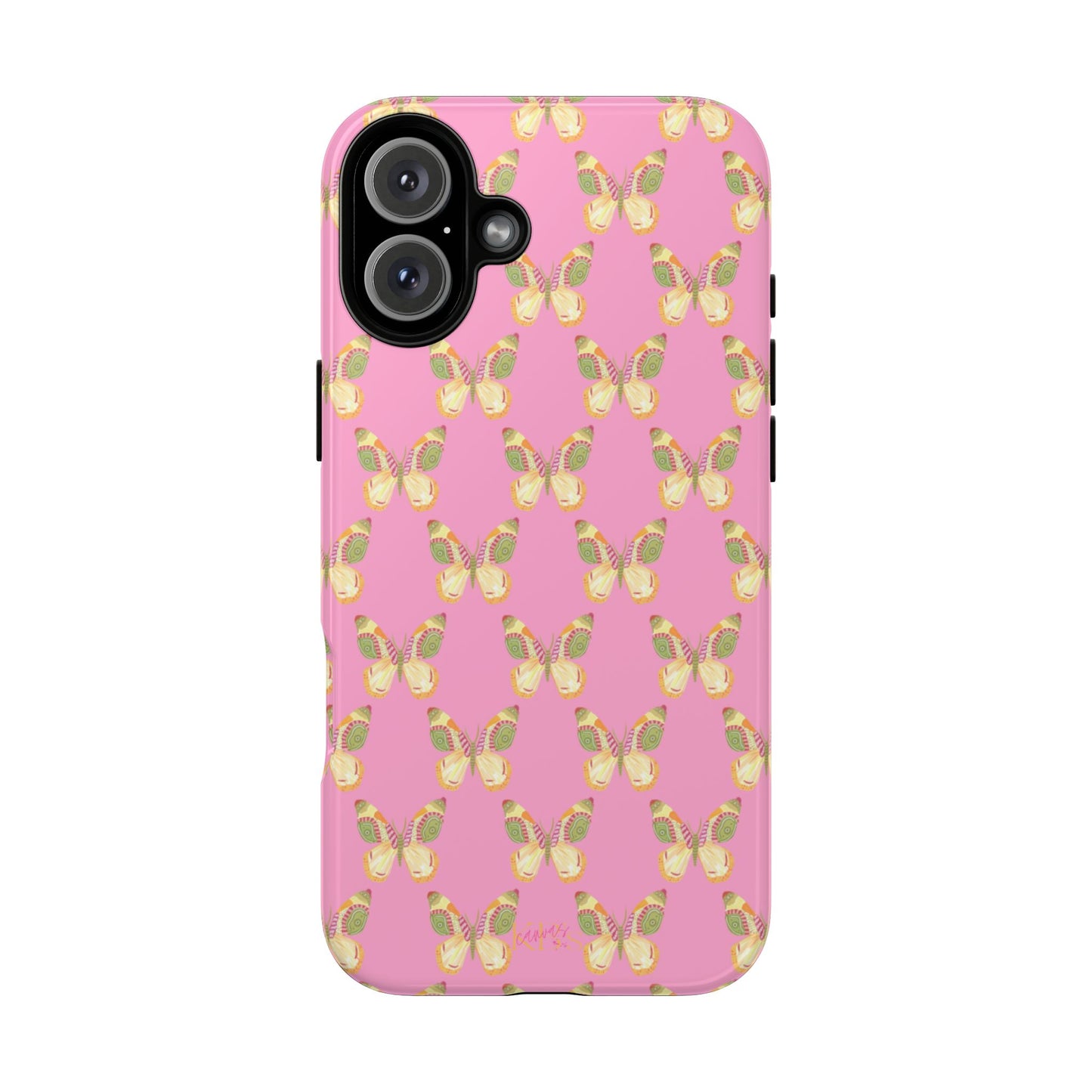 Flutter Pattern Tough Case - Pink