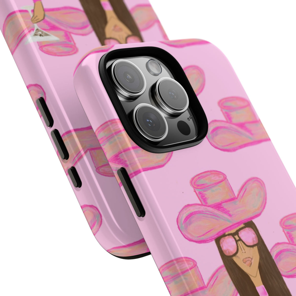 Cocktail Cowgirl Tough Case for iPhone - Pink