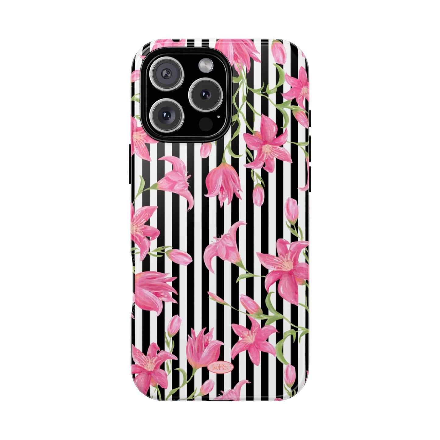 Azalea Stripe Tough Case for iPhone - Black