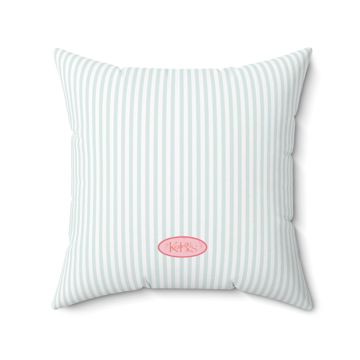 Lily Bloom Throw Pillow - Blue
