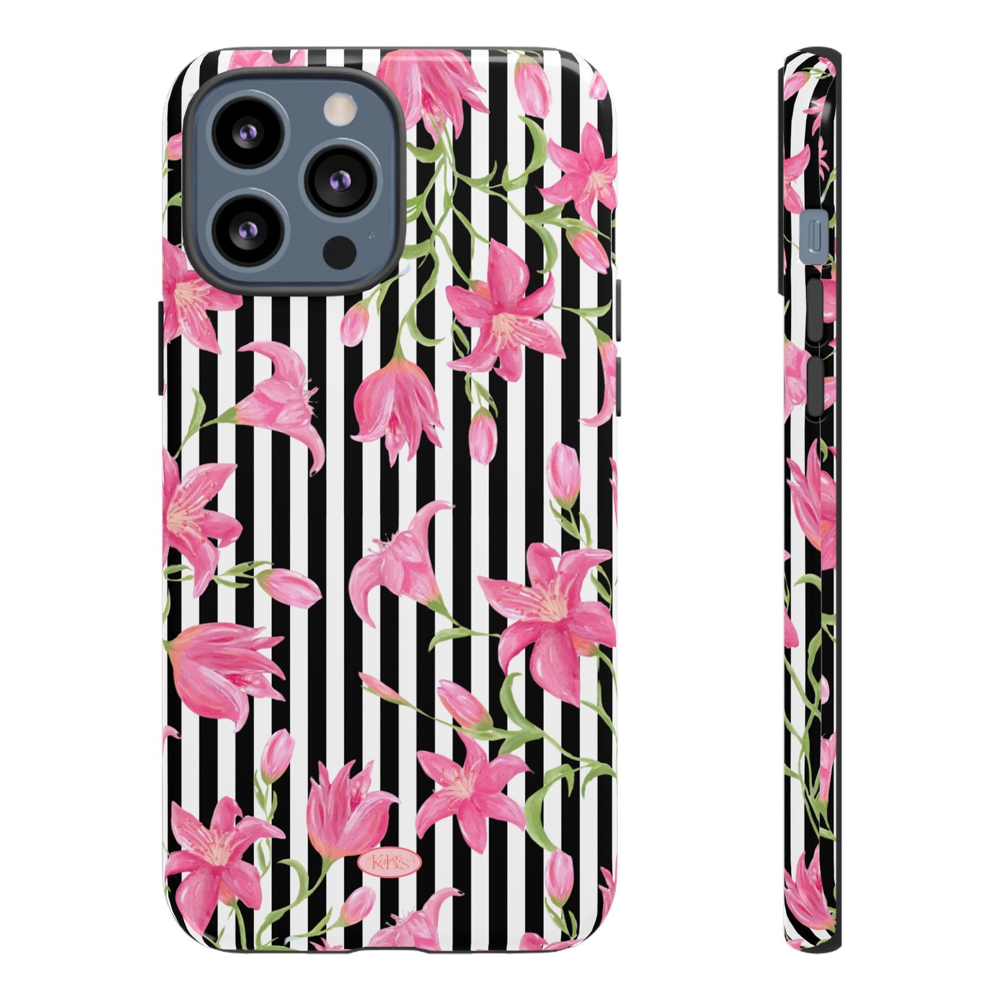 Azalea Stripe Tough Case for iPhone - Black