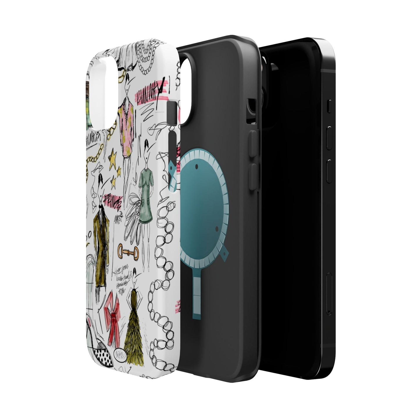 Fashion Sketch Mag Safe Case for iPhone - Multi