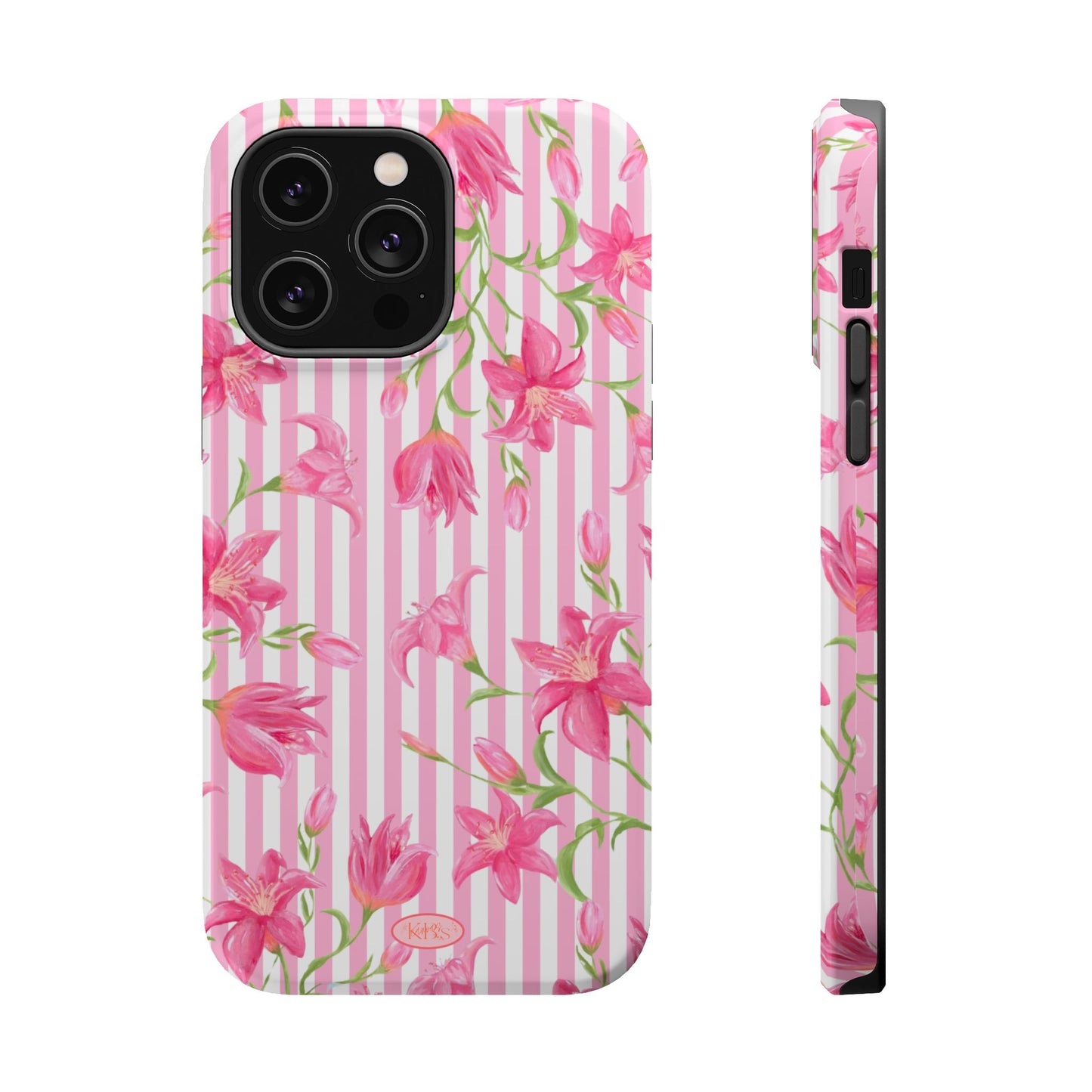 Azalea Stripe Mag Safe Case for iPhone - Pink