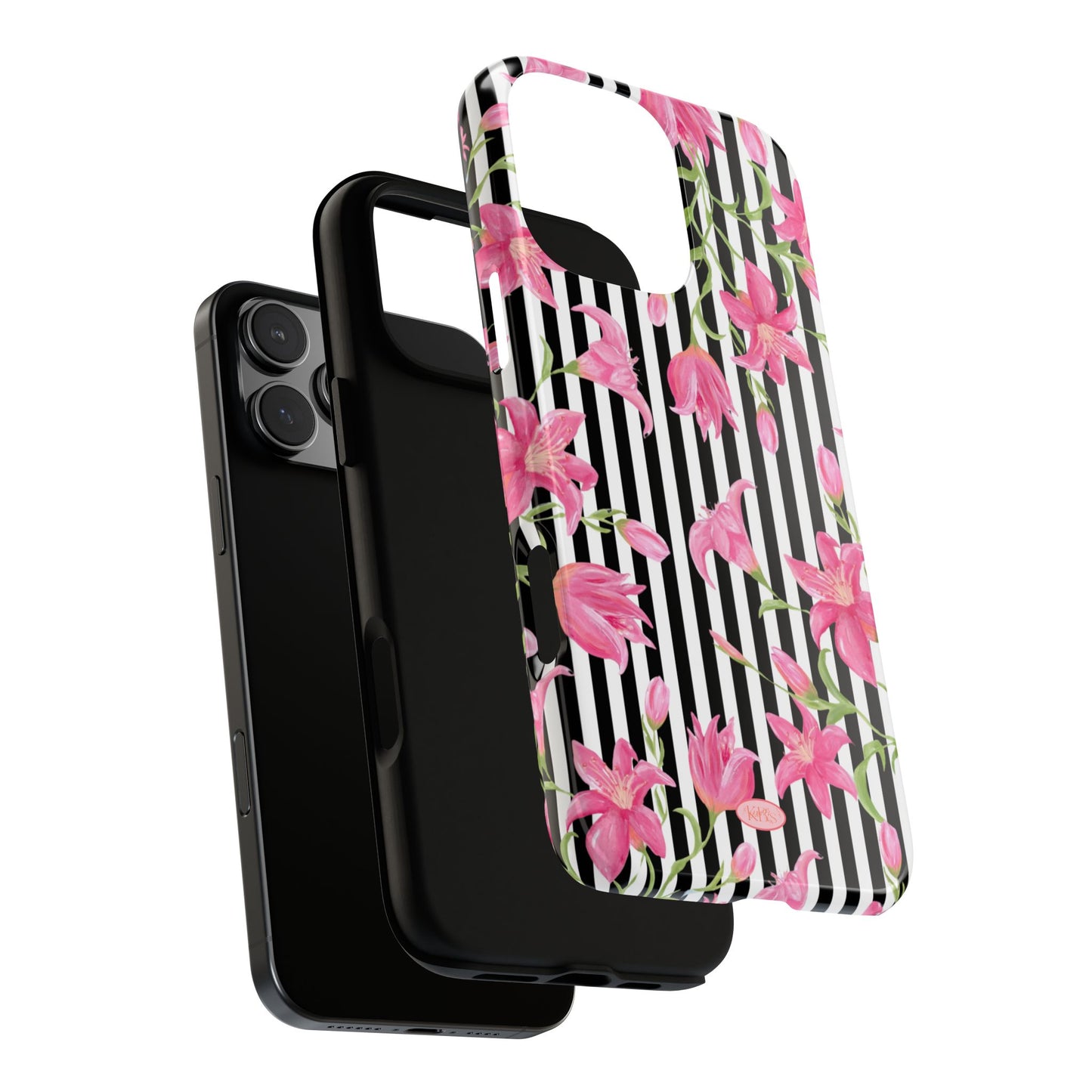 Azalea Stripe Tough Case for iPhone - Black