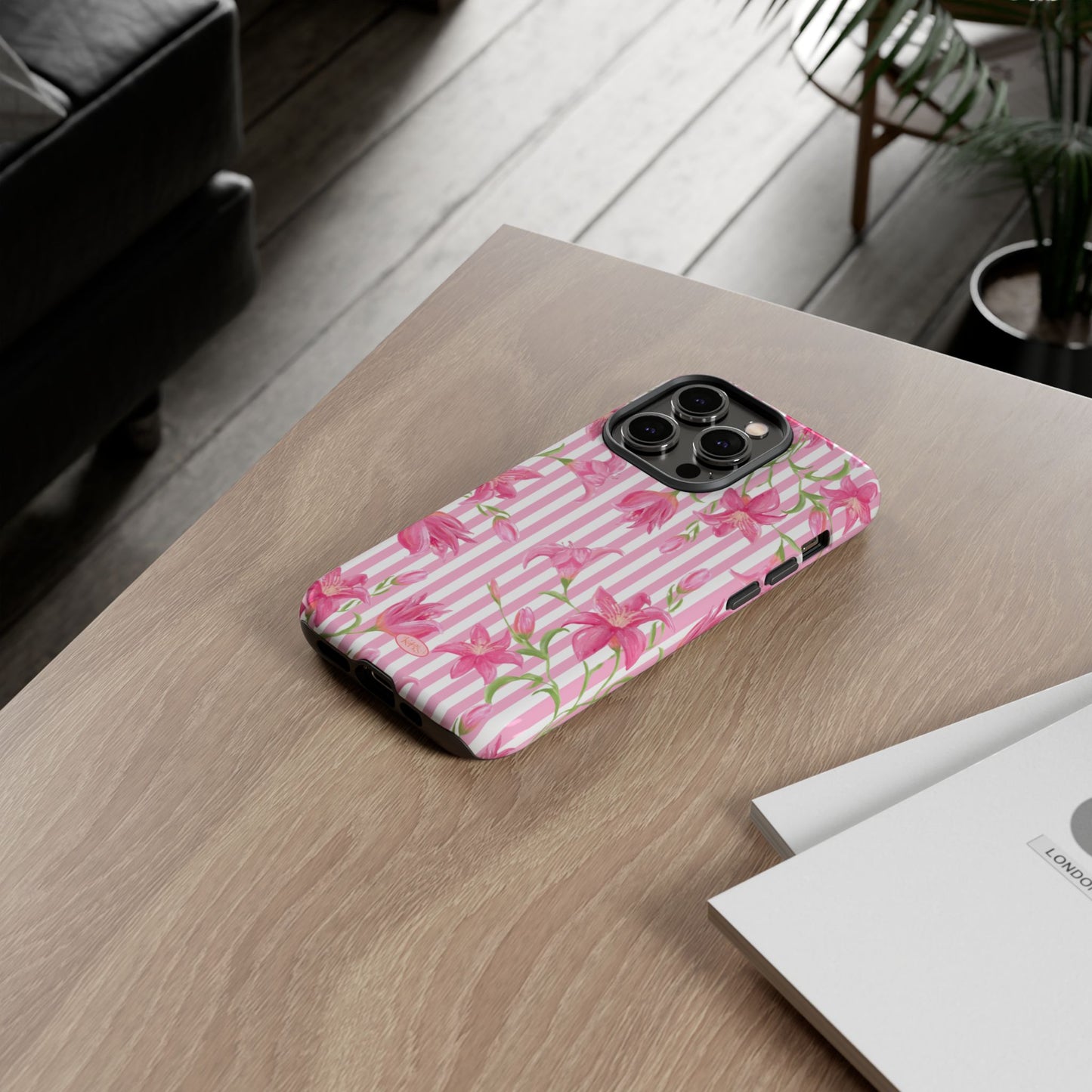 Azalea Stripe Tough Case for iPhone - Pink
