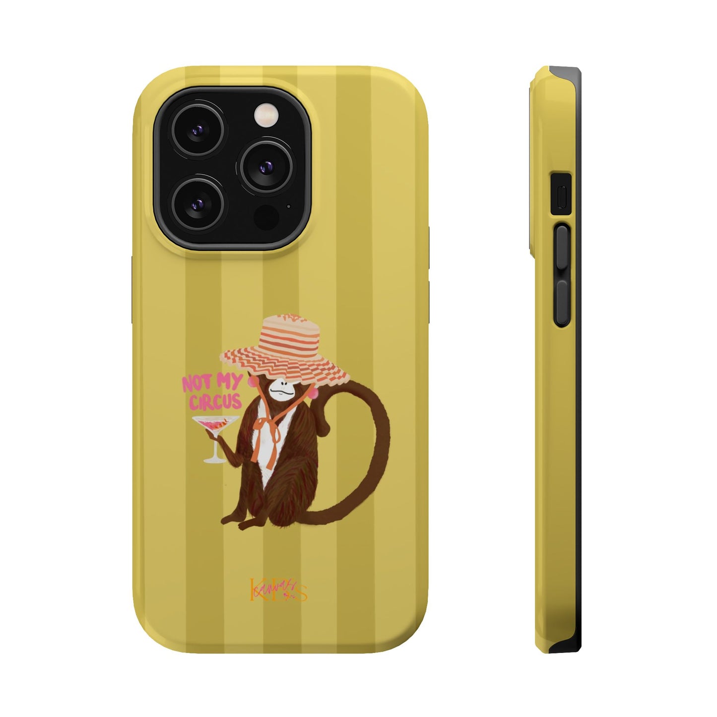 Not My Circus Mag Safe Case - Green Stripe