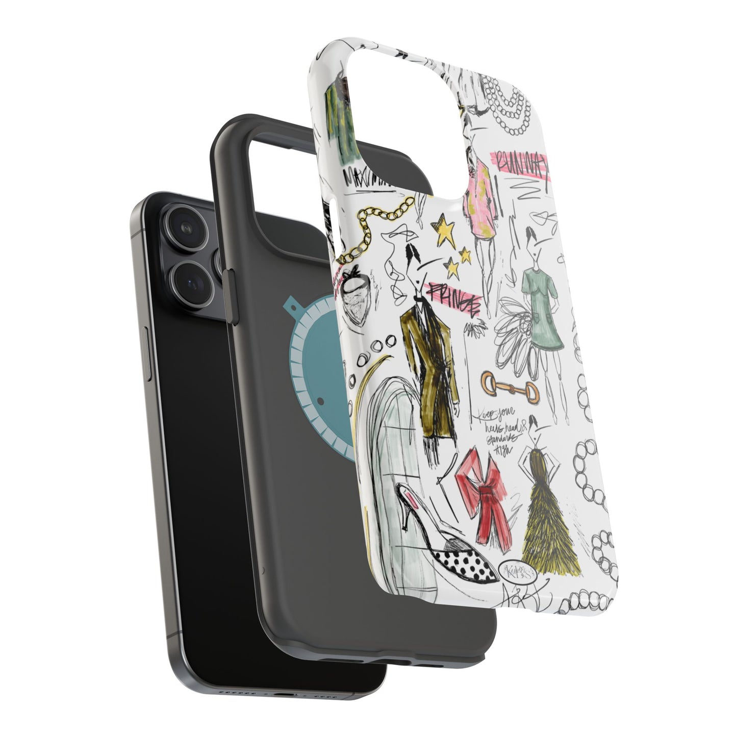 Fashion Sketch Mag Safe Case for iPhone - Multi