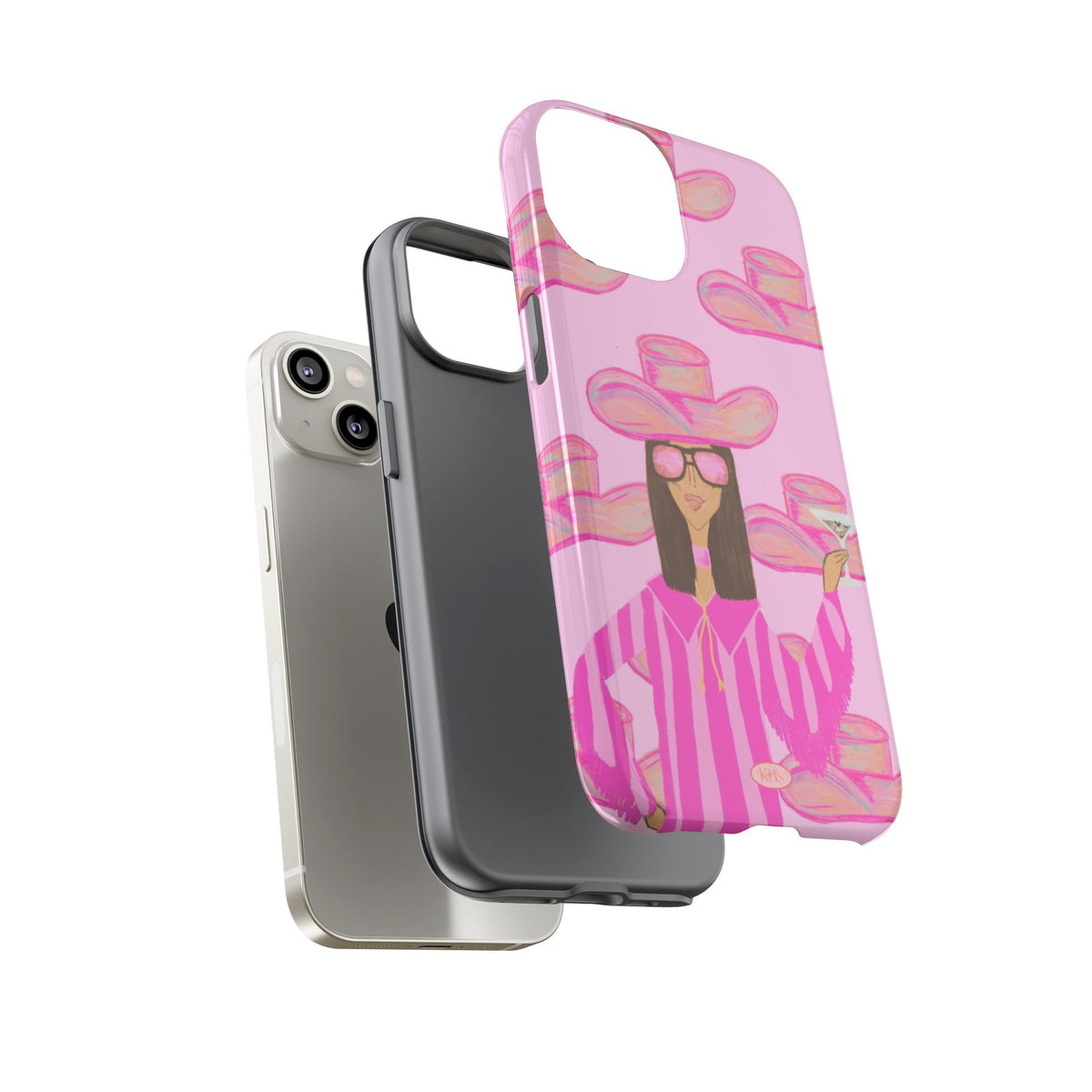 Cocktail Cowgirl Tough Case for iPhone - Pink
