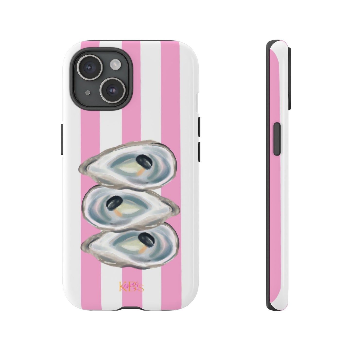 Striped Oyster Tough Case - Pink