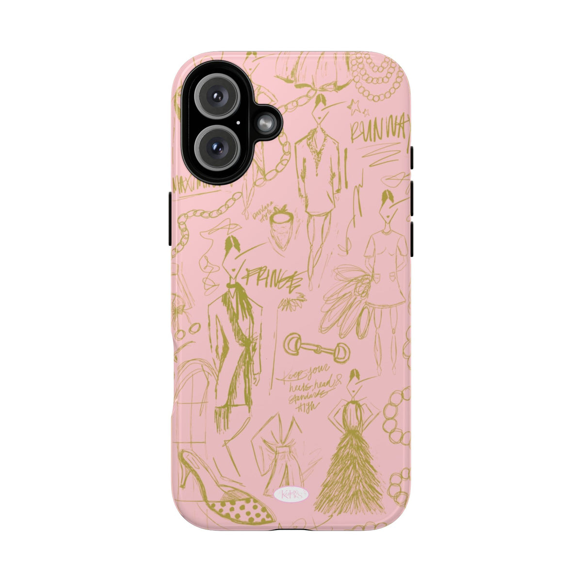 Fashion Sketch Tough Case for iPhone - Pink