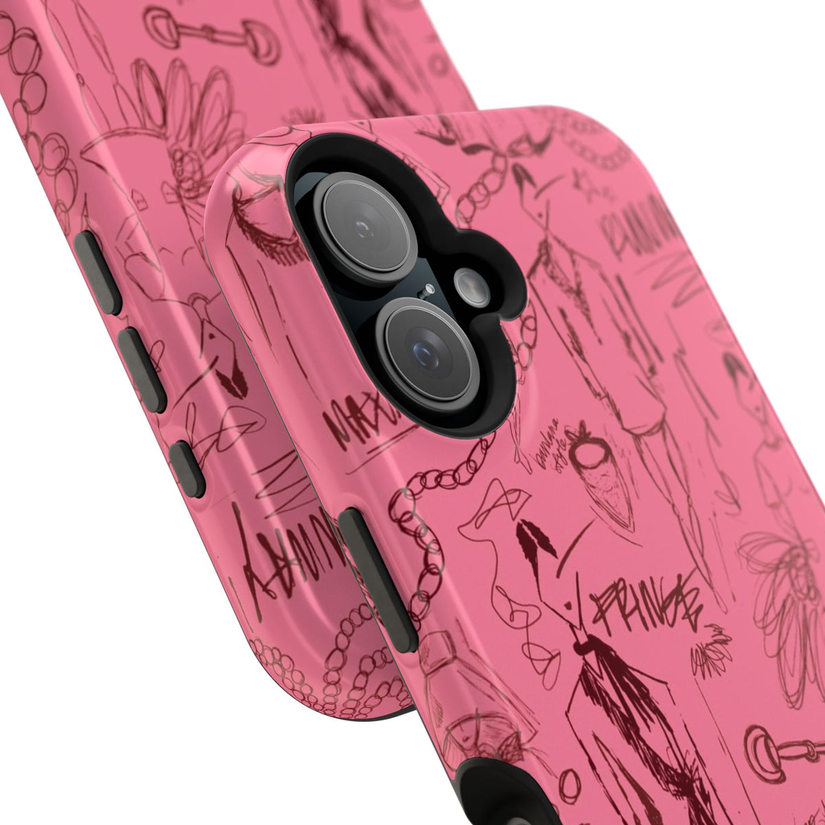 Fashion Sketch Mag Safe Case for iPhone - Maroon