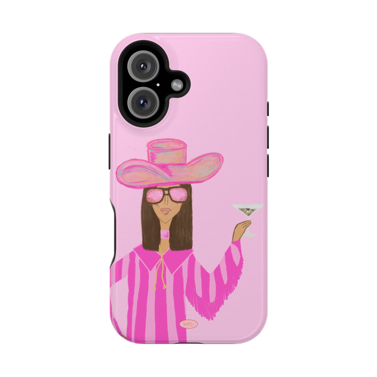 Cocktail Cowgirl Mag Safe Case for iPhone - Pink