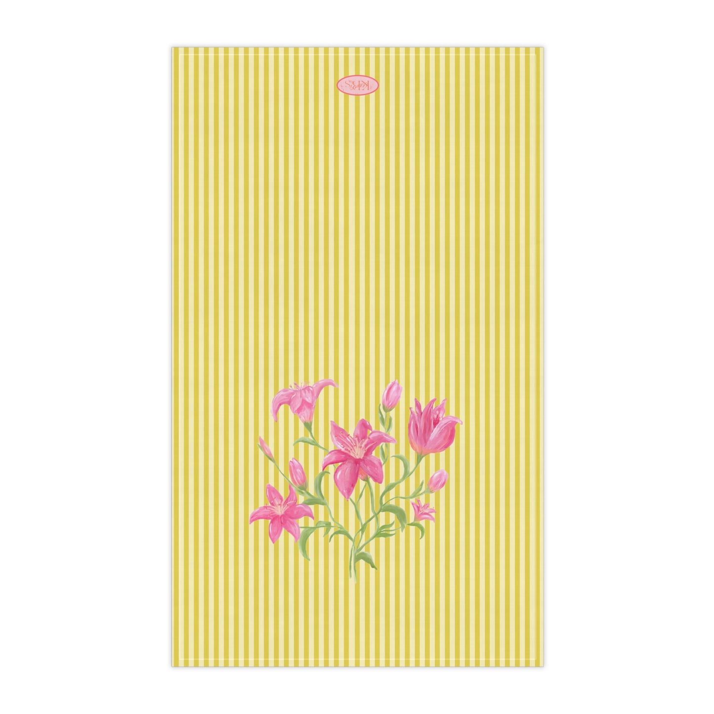 Lily Bloom Tea Towel - Yellow