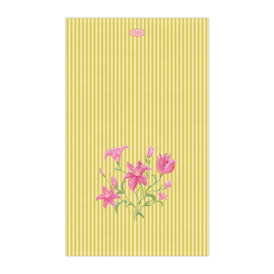 Lily Bloom Tea Towel - Yellow