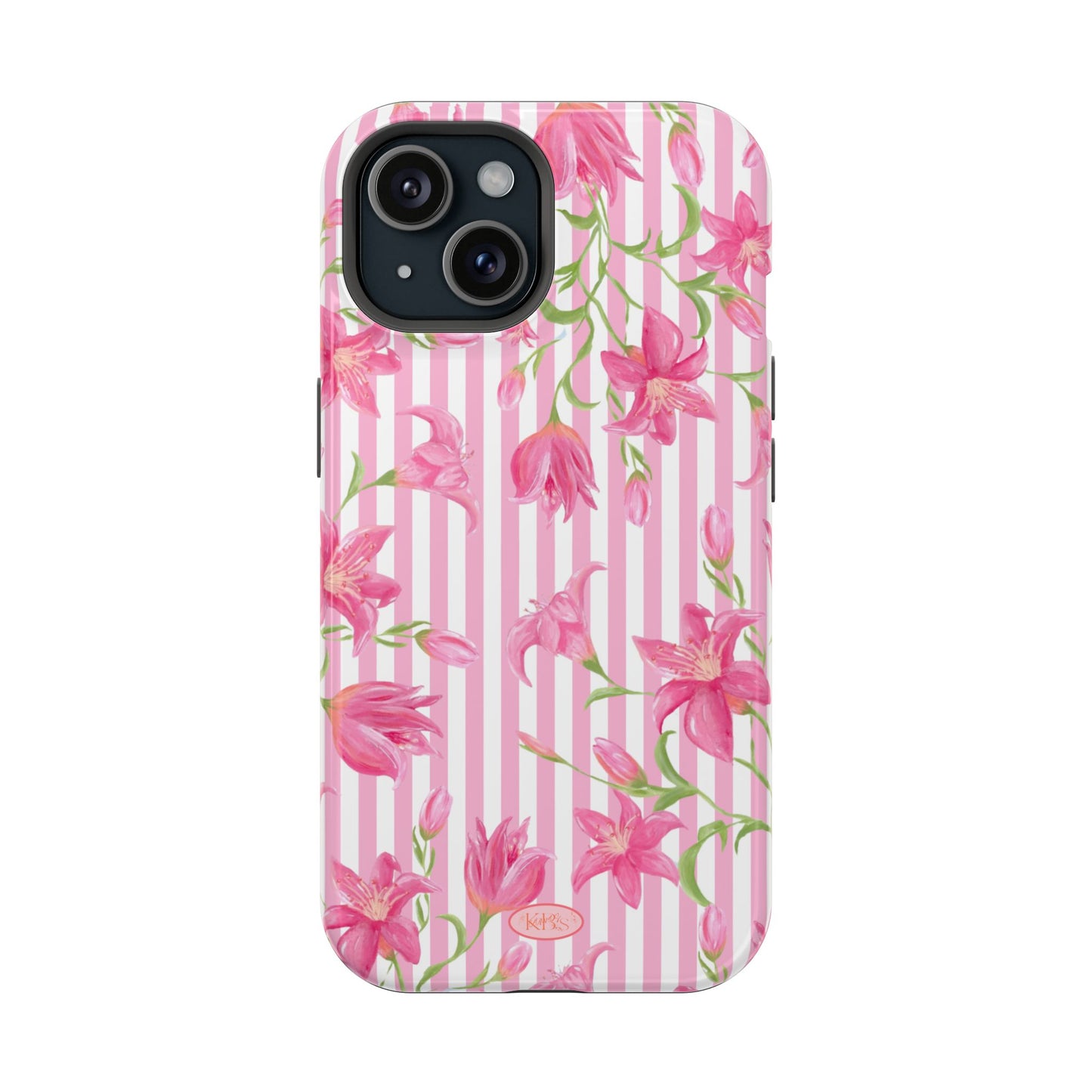 Azalea Stripe Mag Safe Case for iPhone - Pink