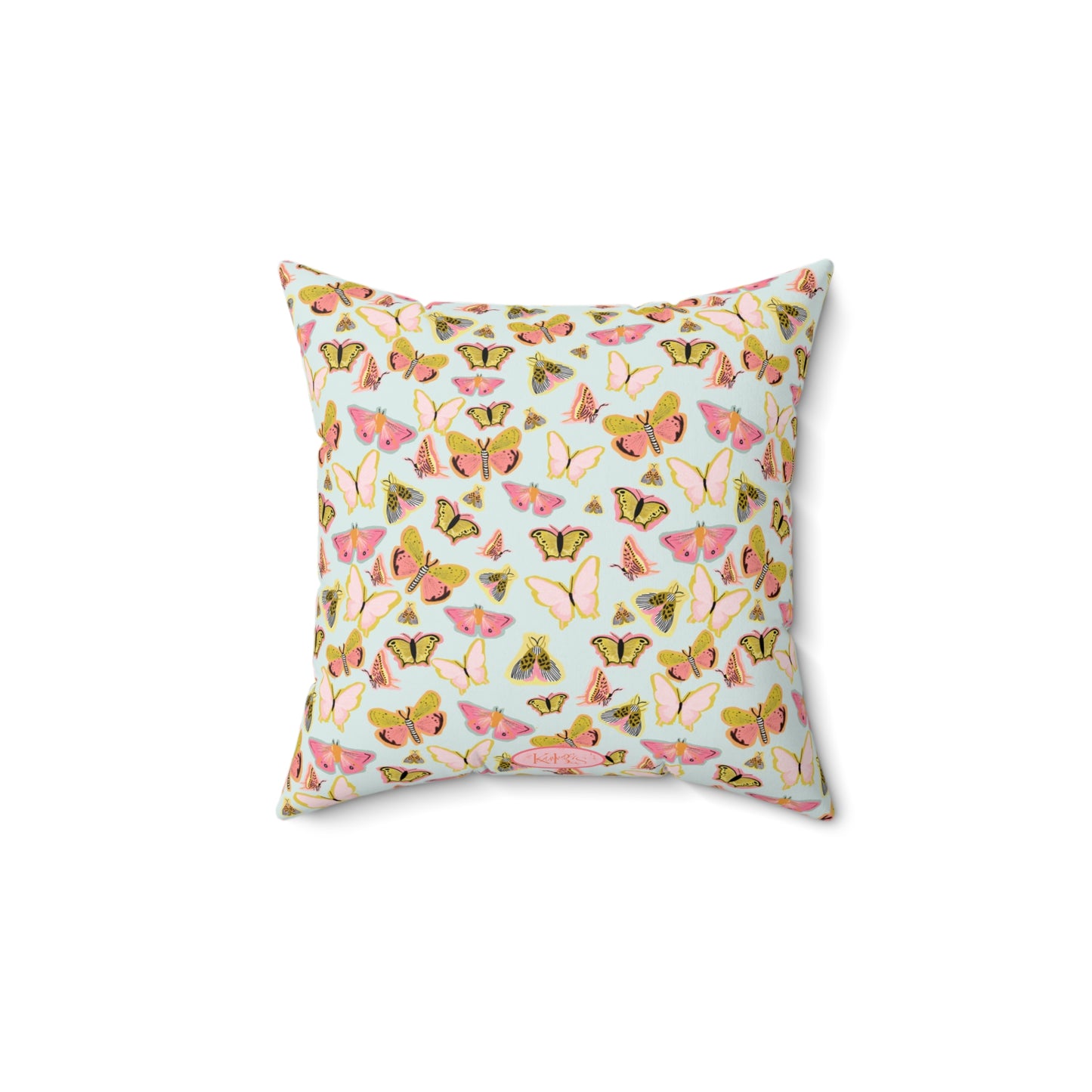 Butterfly Muse Throw Pillow - Blue