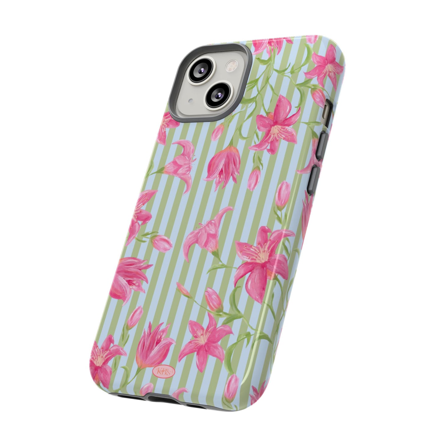 Azalea Stripe Tough Case for iPhone - Blue & Green